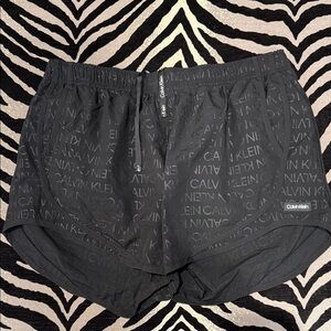 Calvin Klein Monogram Black Athletic Shorts